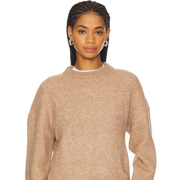 H&M Alpaca Luxe Tan Crew Neck Sweater Soft and Versatile - Picture 1 of 4